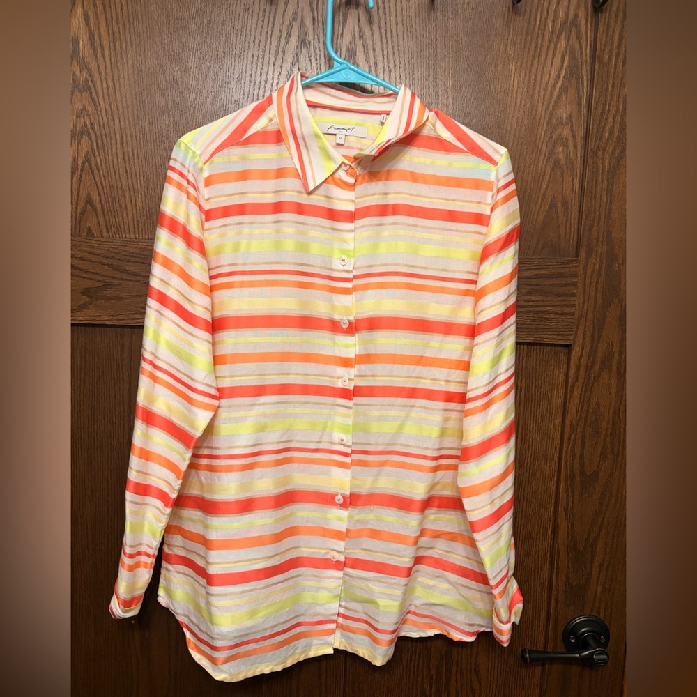 Foxcroft Multicolor Striped Button Down Shirt
